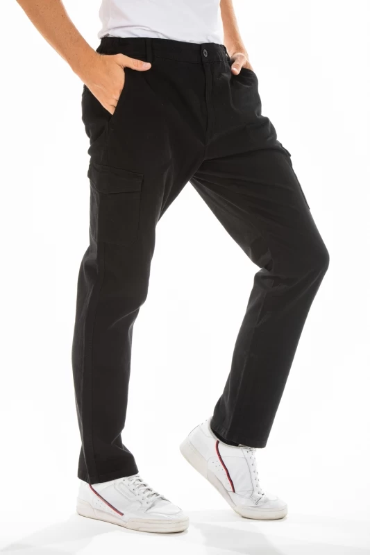 Pantaloni cargo stretch Fibreflex® ECARGO NERO