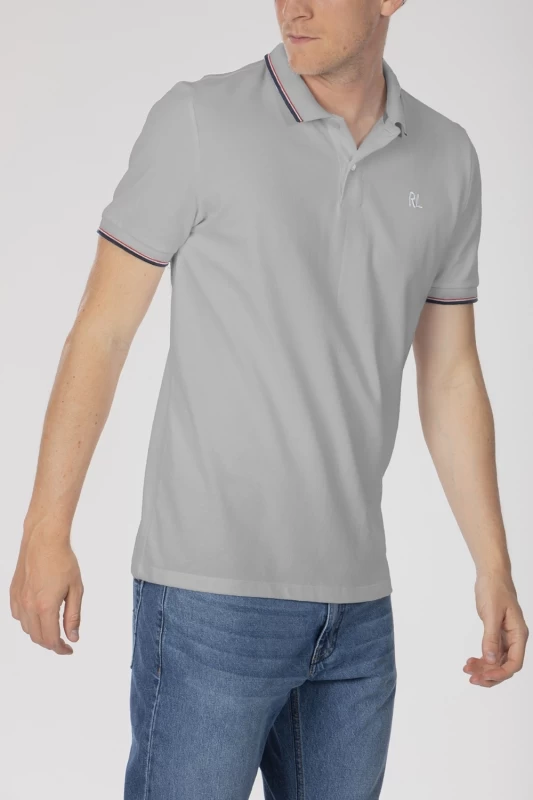 Polo in cotone piquet ASH GRIGIO