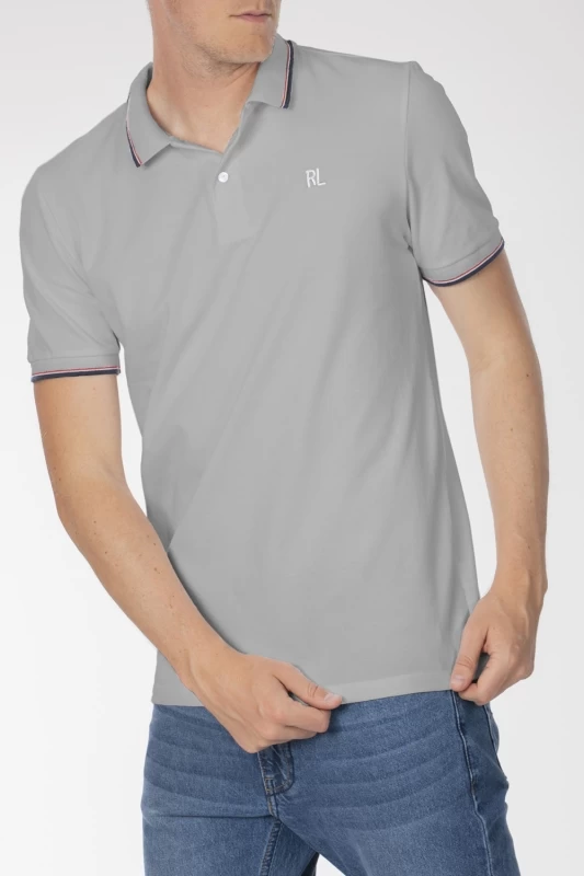 Polo in cotone piquet ASH GRIGIO