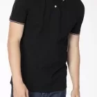 Pique cotton polo shirt ASH BLACK