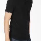 Pique cotton polo shirt ASH BLACK