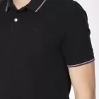 Pique cotton polo shirt ASH BLACK