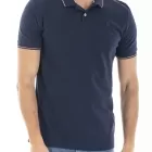 Polo en coton piqué ASH BLEU