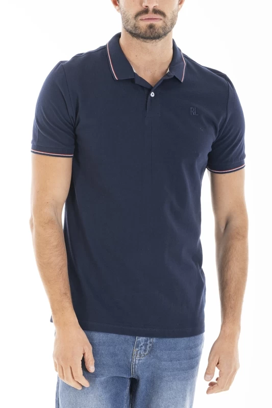 Polo en coton piqué ASH BLEU