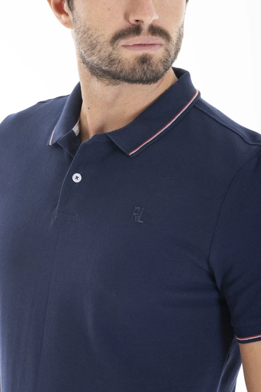 Polo en coton piqué ASH BLEU