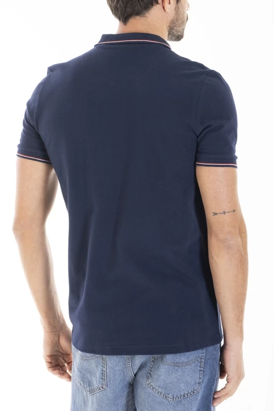 Polo en coton piqué ASH BLEU