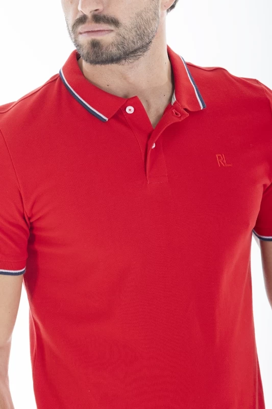 Polo in cotone piquet ASH ROSSO