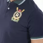 Embroidered polo shirt CALLUM BLUE