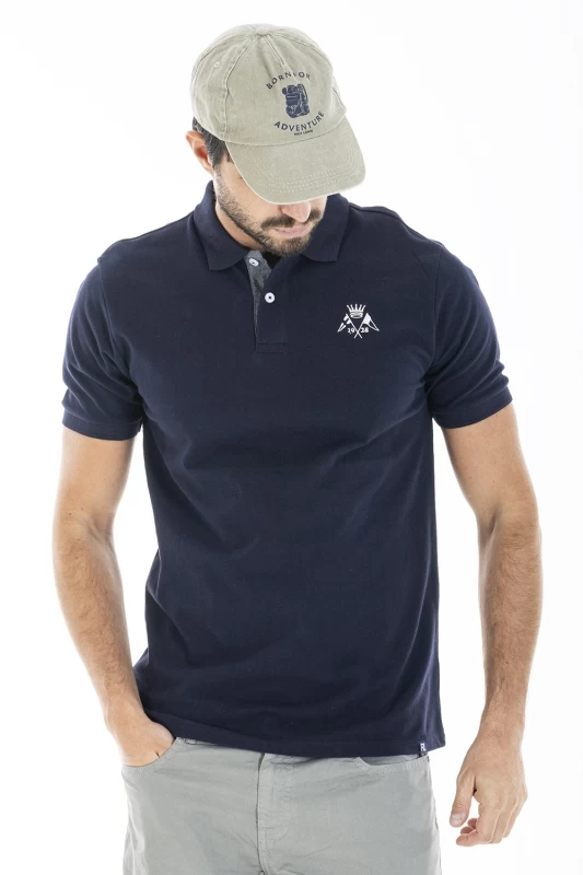 Embroidered polo shirt COEN BLUE