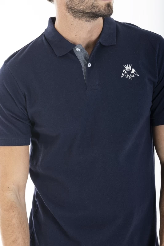 Embroidered polo shirt COEN BLUE