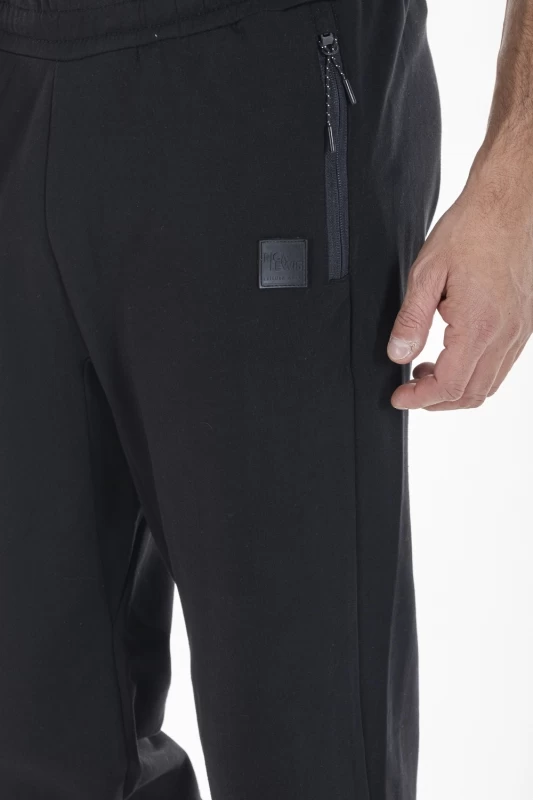 Pantalon style jogging en molleton GEROMO NOIR