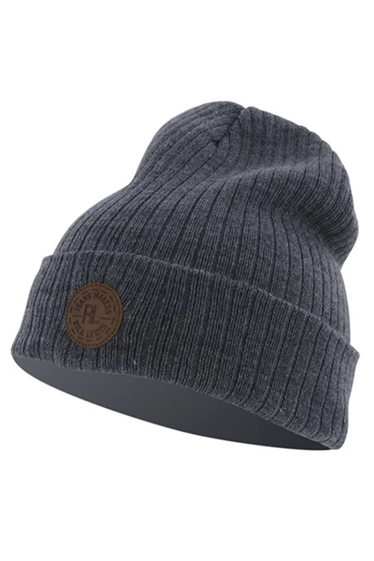 Cappello in maglia a coste grigio BONCO1