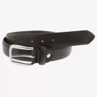 Ceinture ajustable marron avec boucle acier mat CEINMA