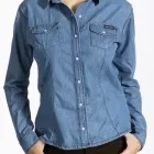  Camicia aderente in chambray ZOYA