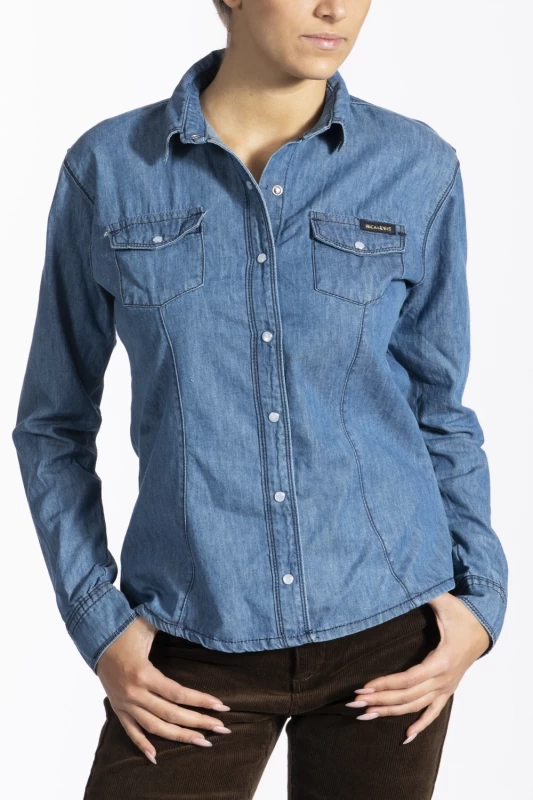  Camicia aderente in chambray ZOYA