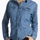  Camicia aderente in chambray ZOYA