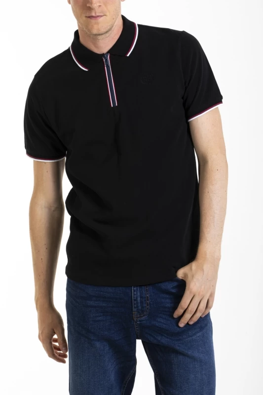 Zipped collar polo shirt FLOYD