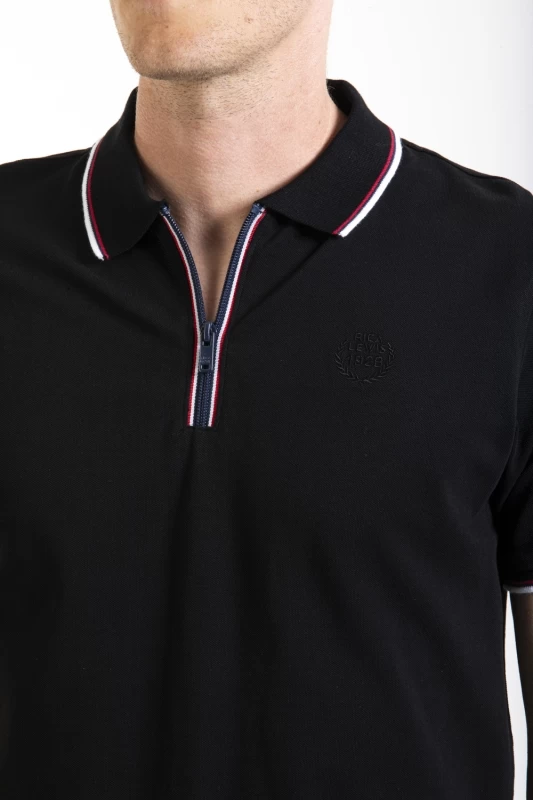 Zipped collar polo shirt FLOYD