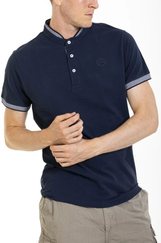 Mao style neck polo shirt FULVIO