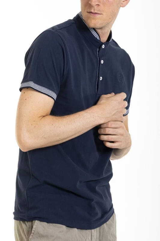 Mao style neck polo shirt FULVIO